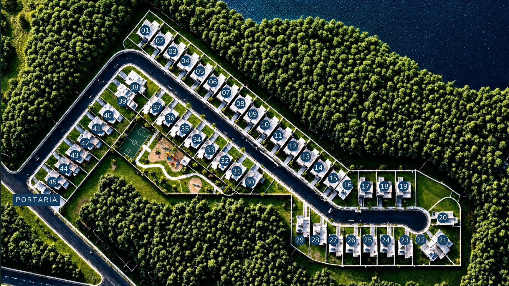 Implantação geral do Reserva do Lago Residencial